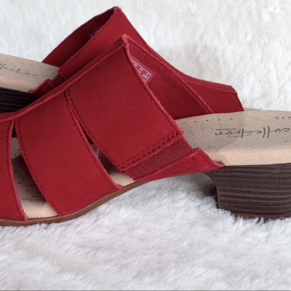 NWOT Clarks Nubuck Leather Valarie Slide Sandals - Picture 3 of 10
